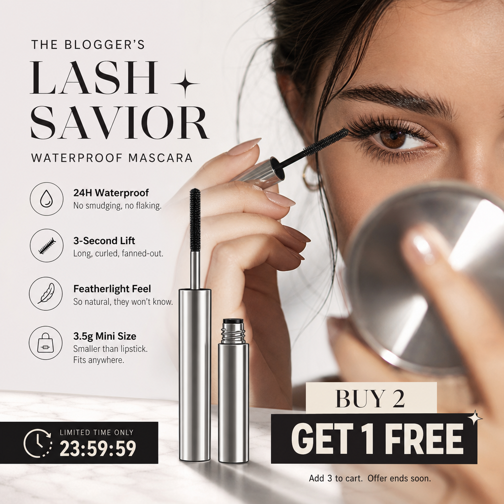 📢📢Buy 1 Get Free 1 !! ⏰Waterproof Curling & Lengthening Mascara