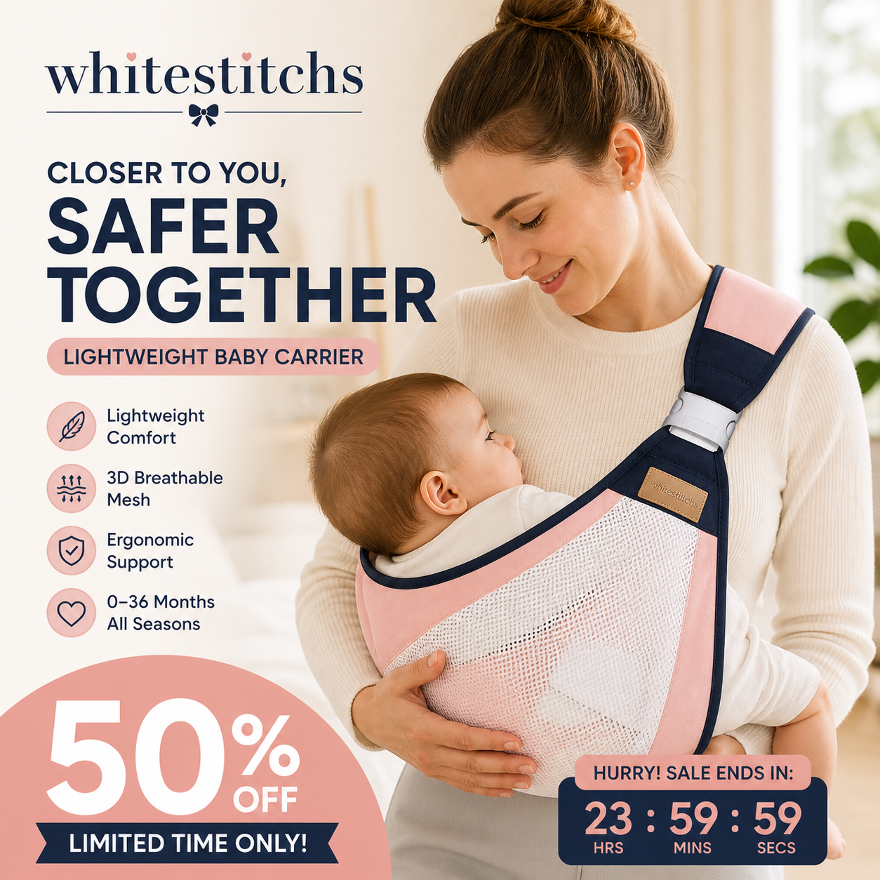 📢📢49% OFF !! ⏰  Lightweight Baby Carriers