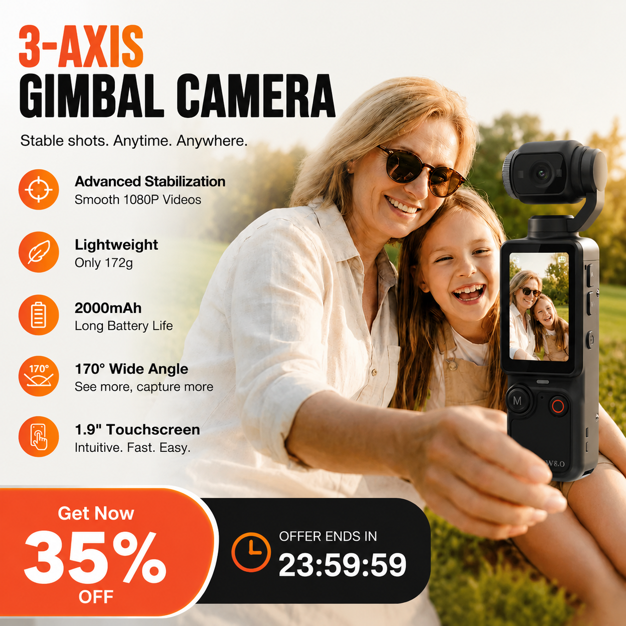 📸✨ 【Limited Edition – 49% Off】Pocket camera with flip-up display – Take perfect selfies 📱💄 and share them instantly, no editing required