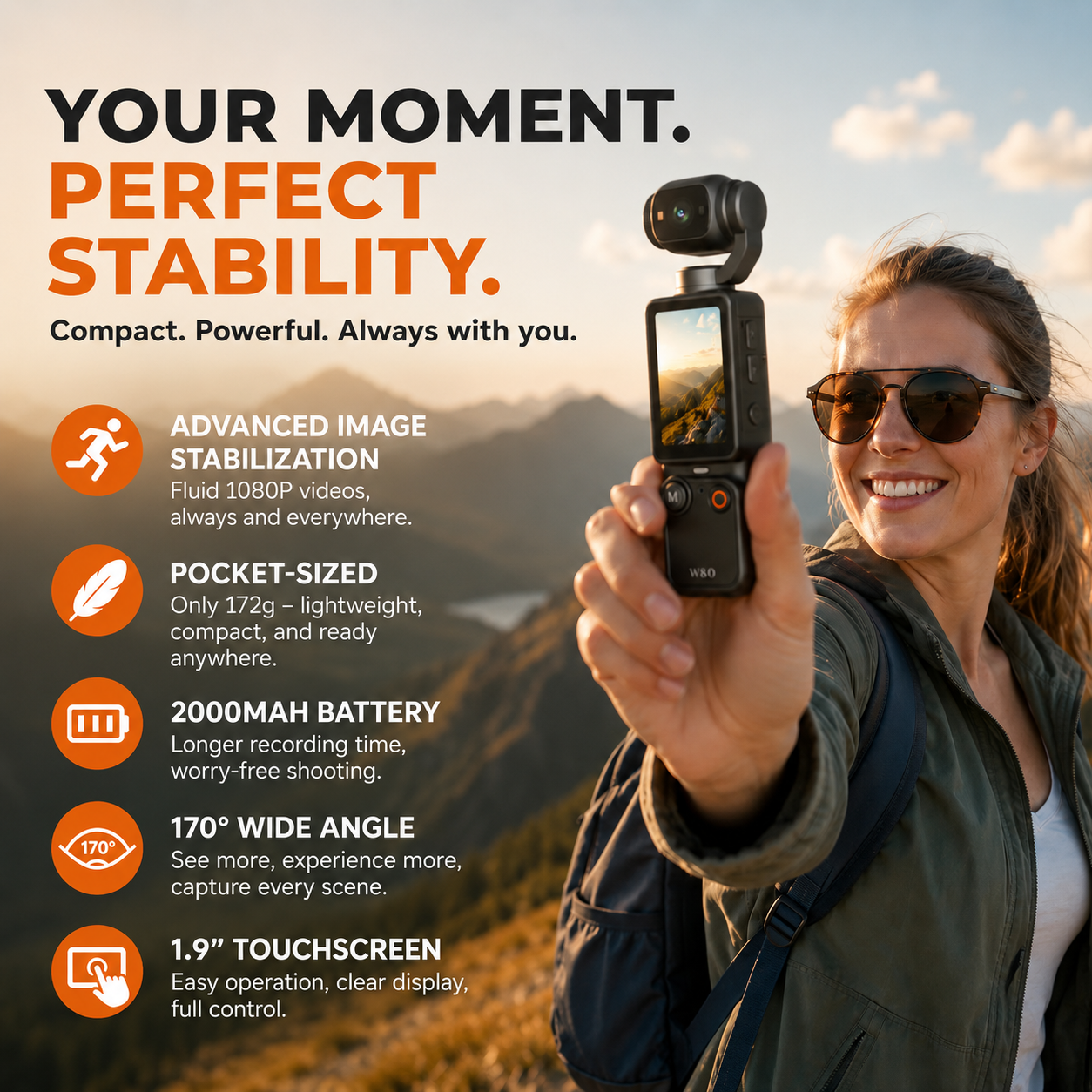 📸✨ 【Limited Edition – 49% Off】Pocket camera with flip-up display – Take perfect selfies 📱💄 and share them instantly, no editing required